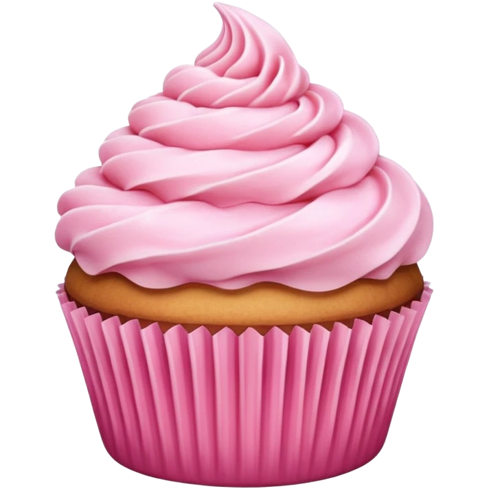 Cupcake with pink icing emoji