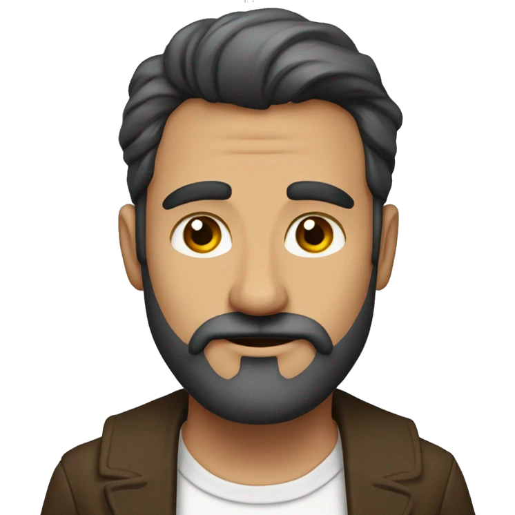 Hombre moreno barba emoji