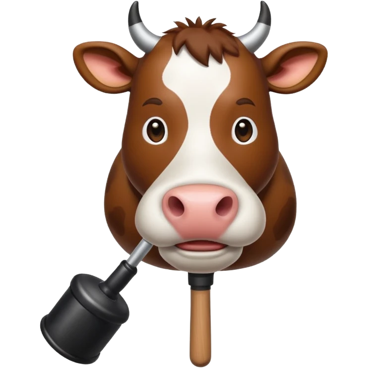 Cow with a plunger emoji