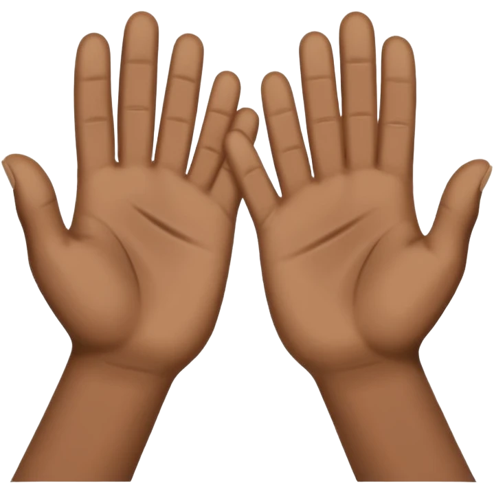 clap black and white emoji