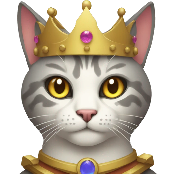pixel styled cat king emoji