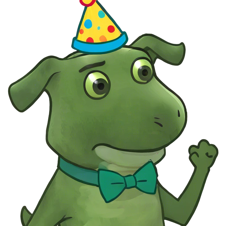 Dog dancing emoji
