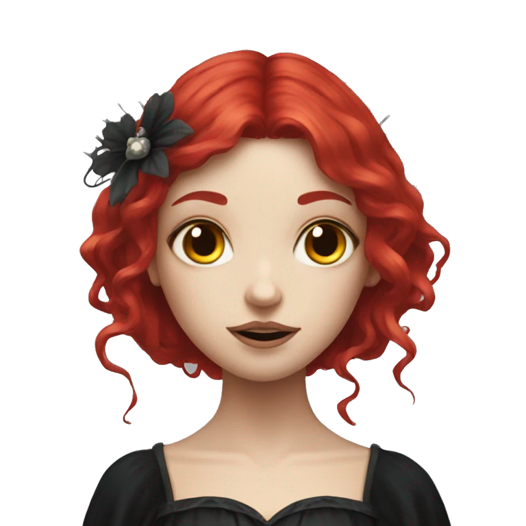 Gothic fairy with red hair  emoji
