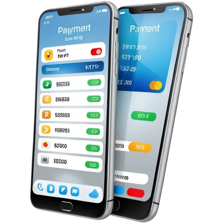 Mobile payment – smartphone with payment app emoji