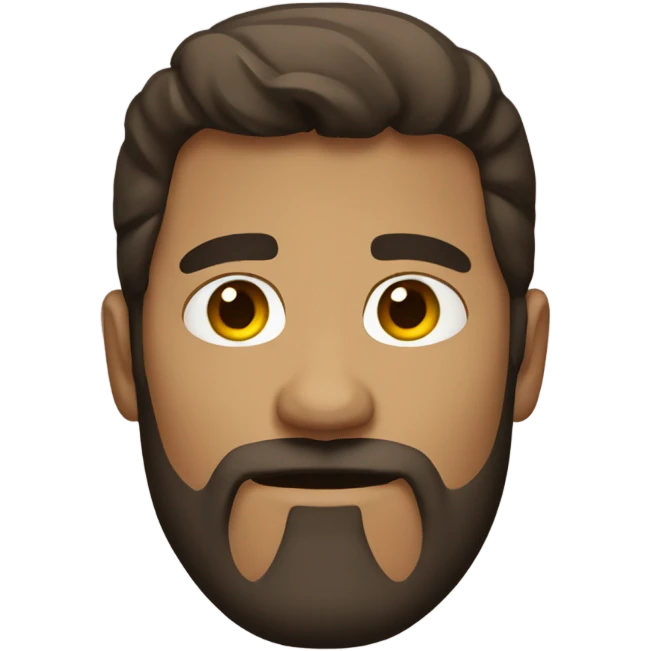Brunnette guy with goatee emoji