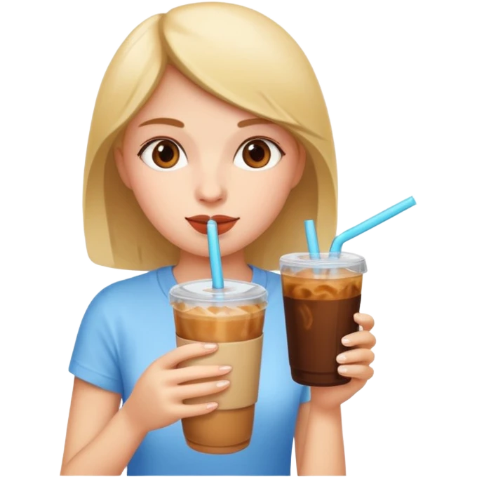 Iced coffee cutie  emoji