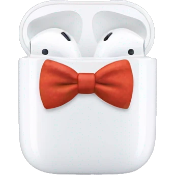 Airpods with bowtie emoji