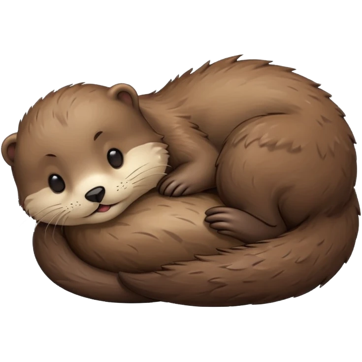 kawaii otter sleeping emoji
