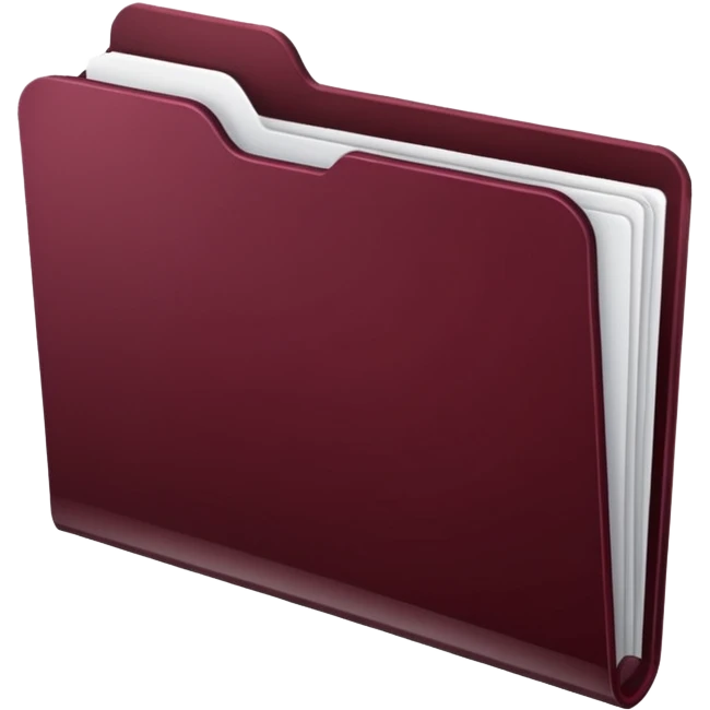 create a dark maroon folder emoji simple with transparent background emoji