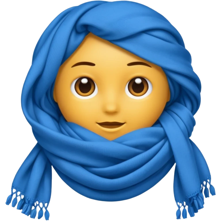 only blue scarf emoji