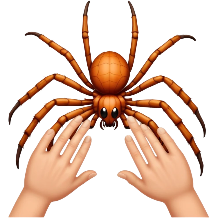Human hands of a spider instead of legs emoji