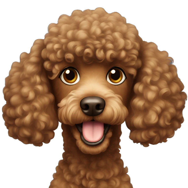brown poodle emoji