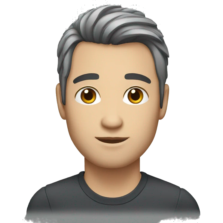 metrosexual white male with dark hair emoji
