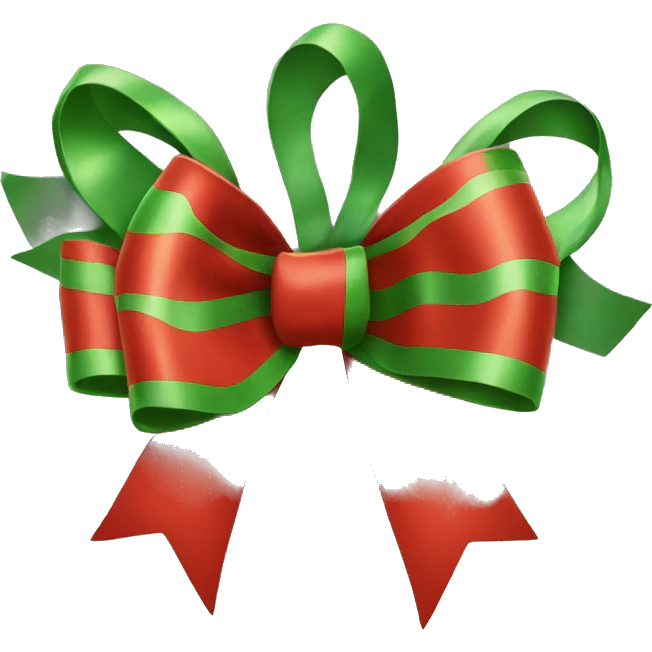 Christmas bow emoji