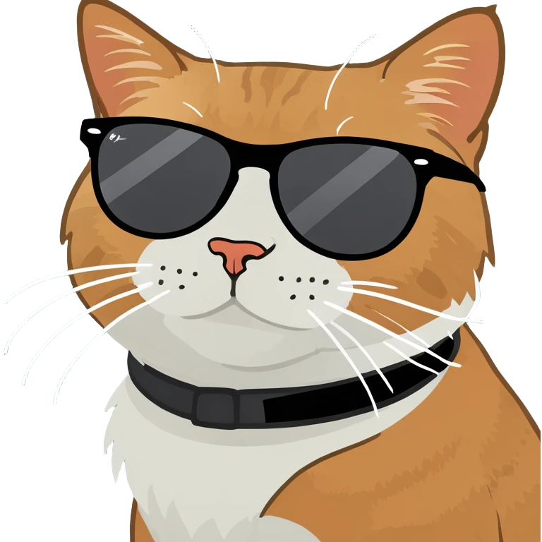 Cat with sunglasses emoji
