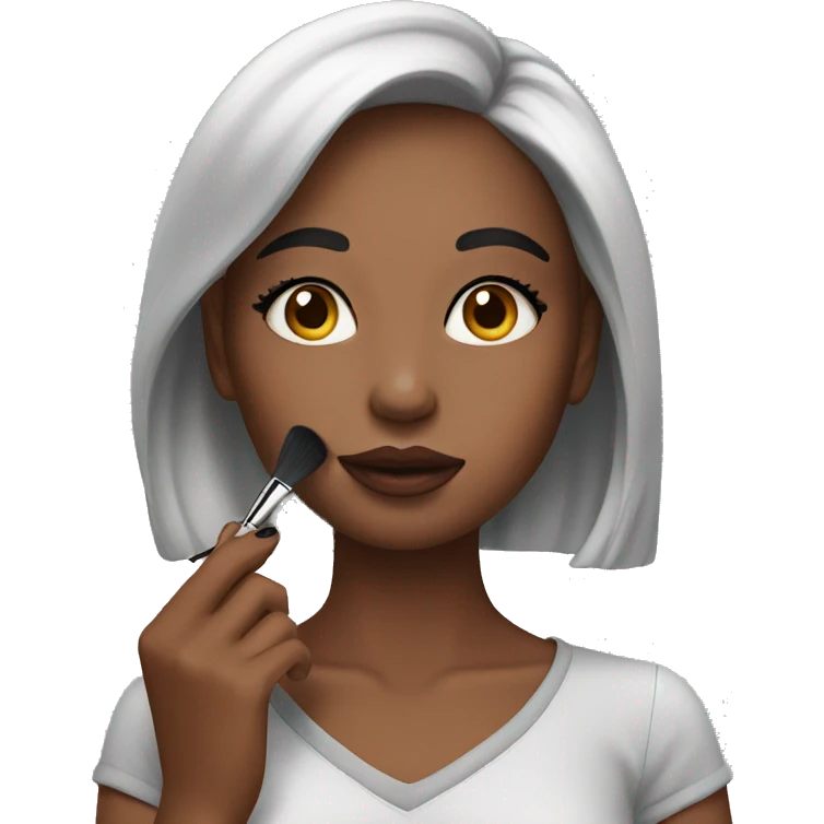 Girl doing makeup emoji