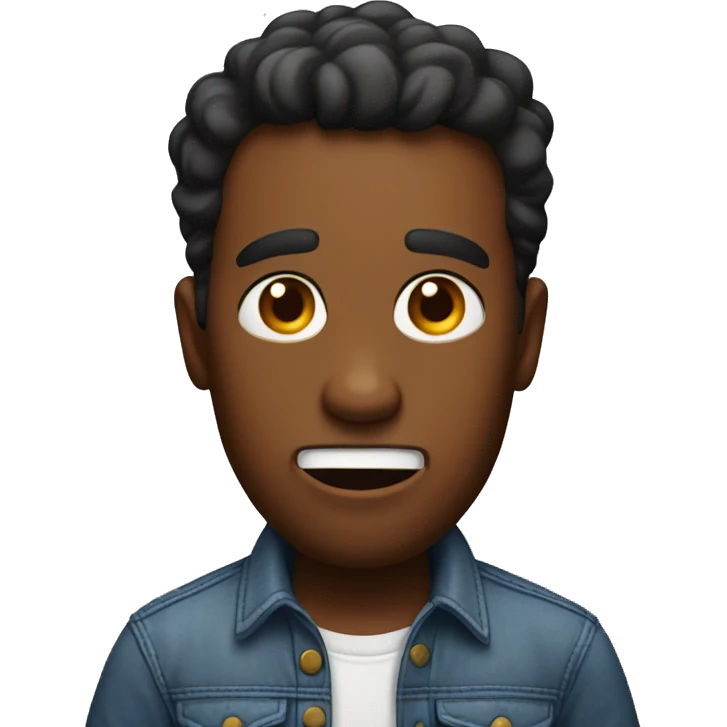 Surprised American Man with torso emoji