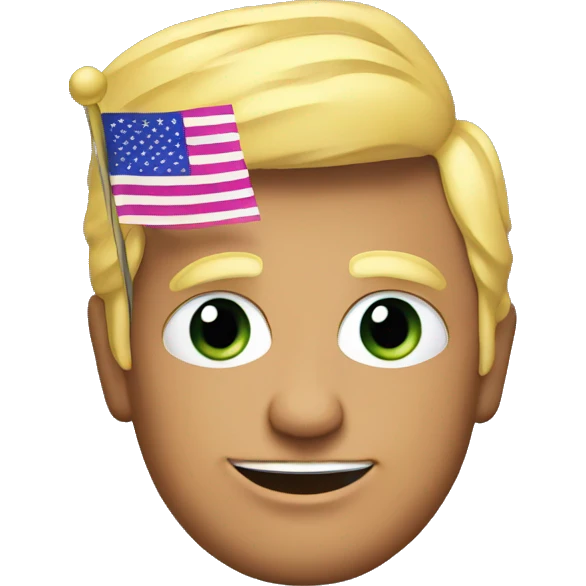 Trump with a lgtb flag emoji