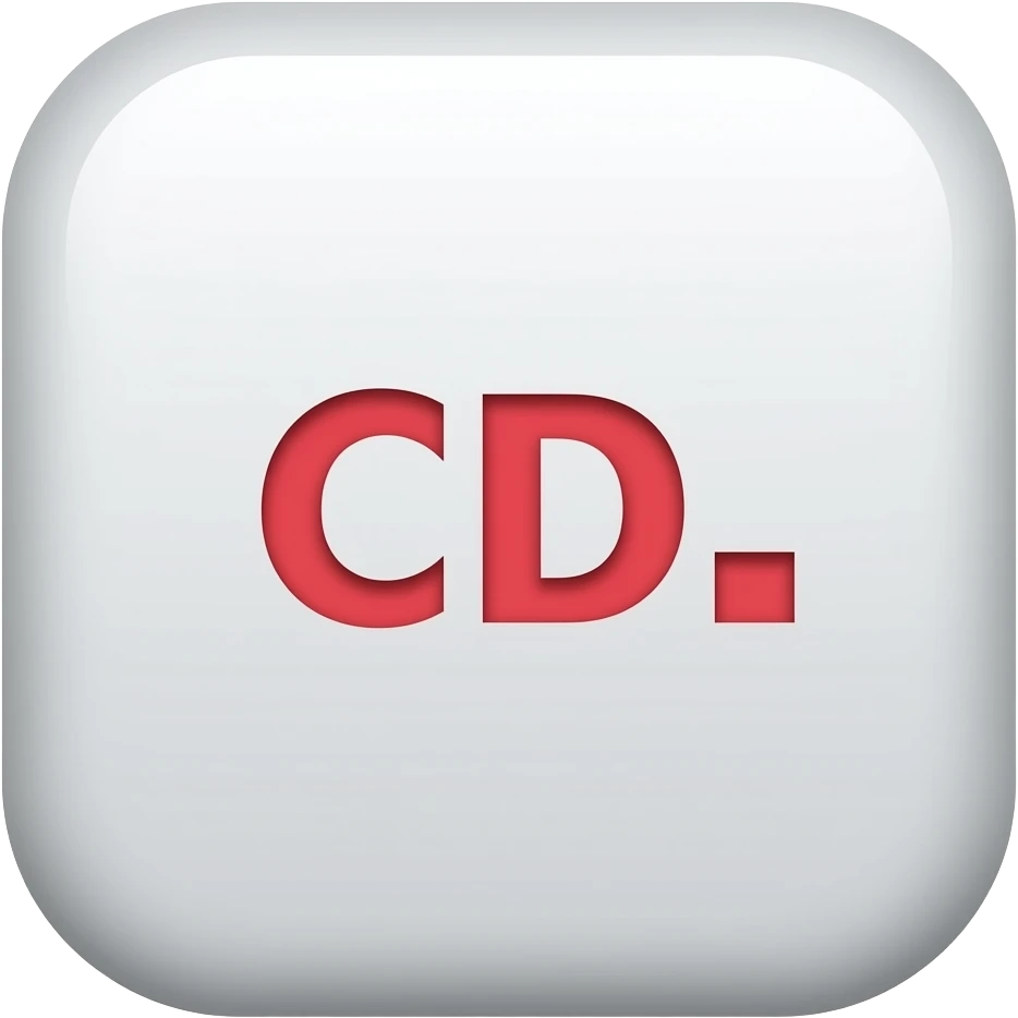 Cd with small red square on right side emoji