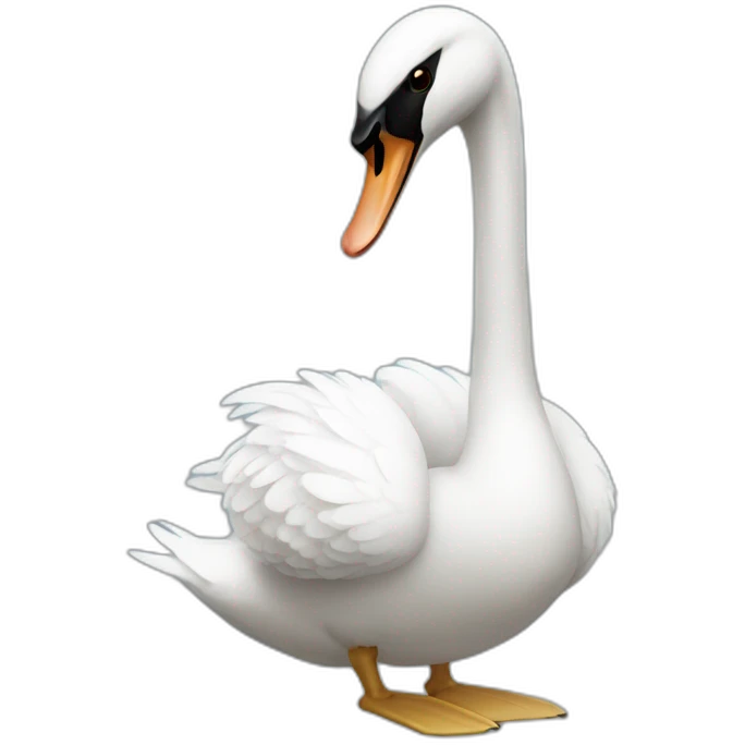 Drunk swan emoji