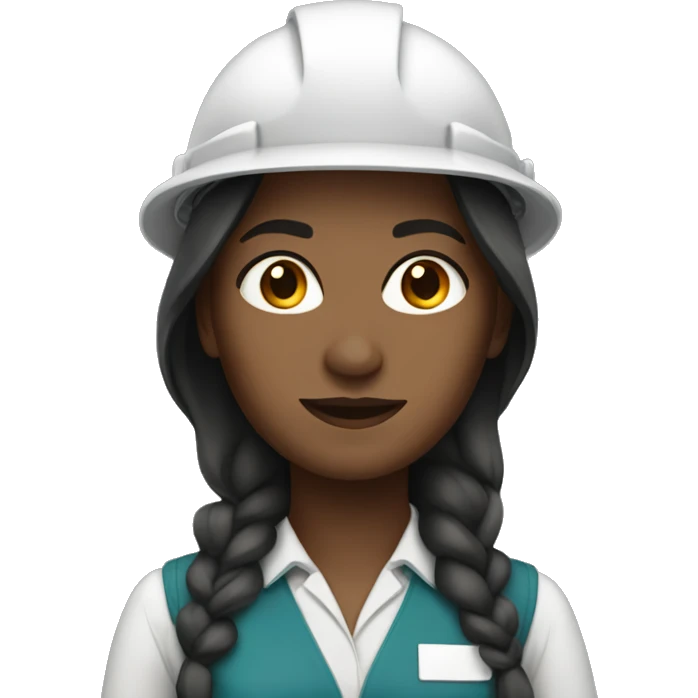 white women engineer with dark brown hair emoji