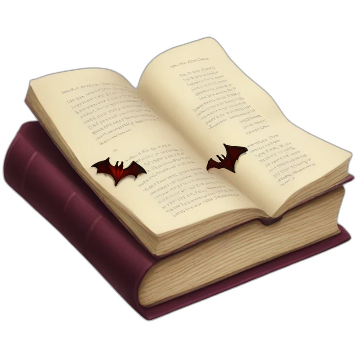 Book the vampire emoji