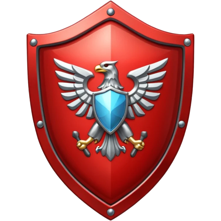 glitter red shield emoji