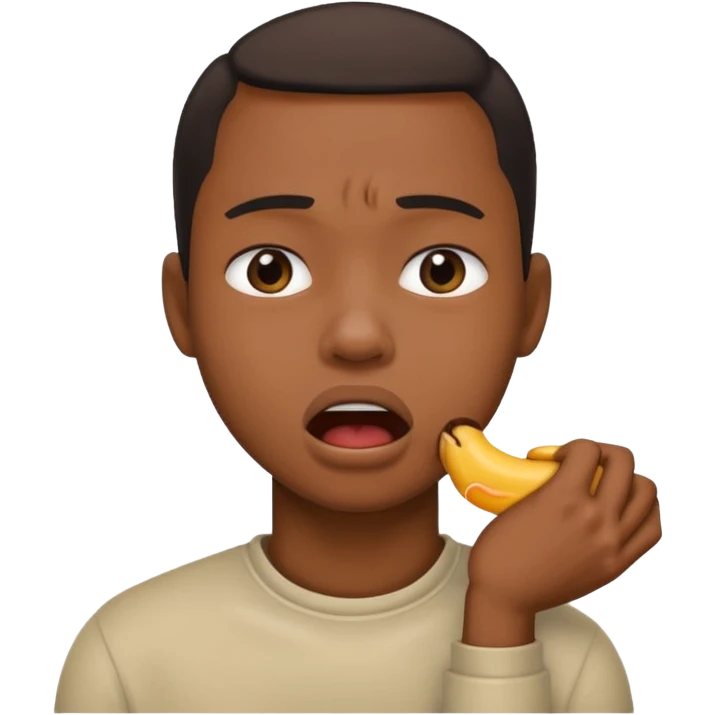a black person choking their self emoji