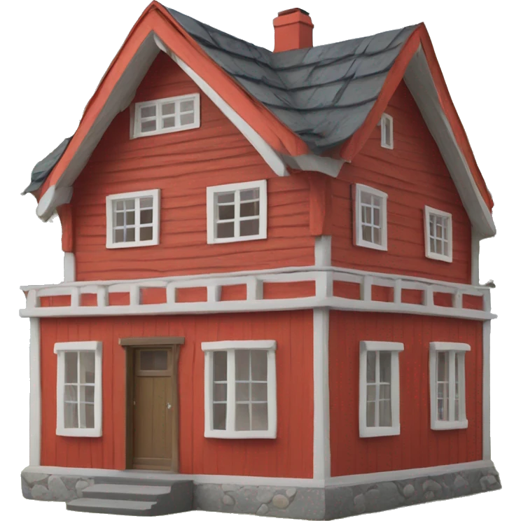 Small Swedish Falun red House  emoji