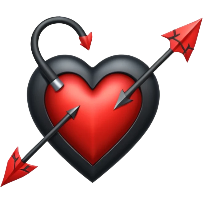 Corazón con flecha de demonio  emoji
