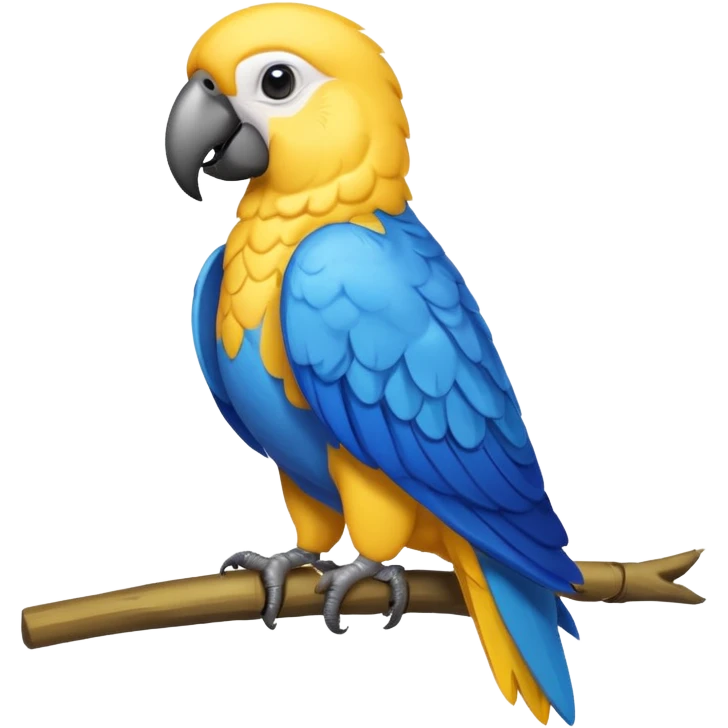Pappagallo giallo e blu emoji