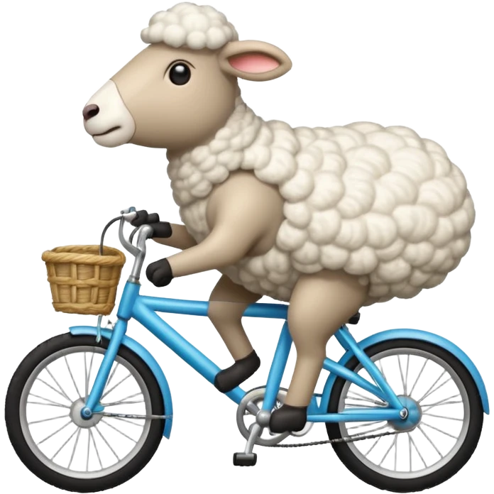 sheep on bike emoji