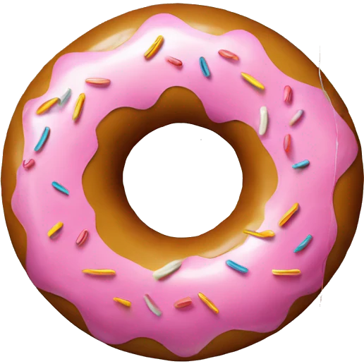 Donut shaped balloon with string attached  emoji