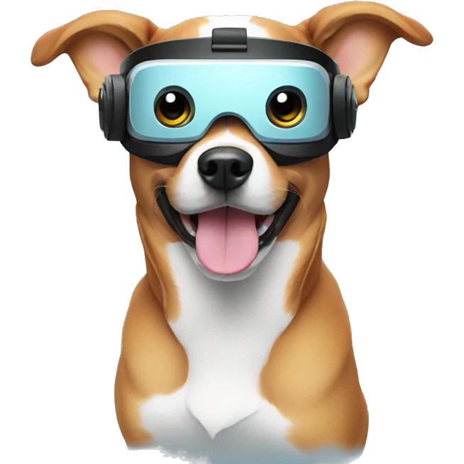 Dog wearing vr Headset emoji