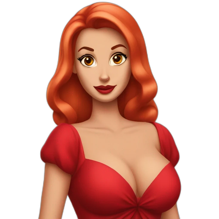 jessica rabbit in a red dress emoji