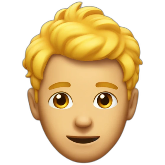 A man with a shit emoji on his head emoji