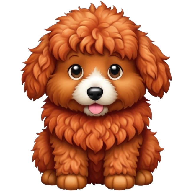 Red doodle dog emoji