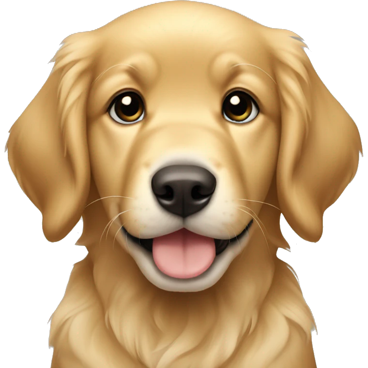 Golden retriever puppy  emoji