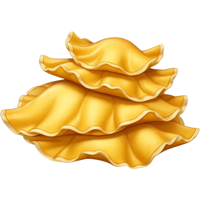 Illustrate a realistic close-up of Ruffles chips showing wavy ridges & golden crunch. emoji
