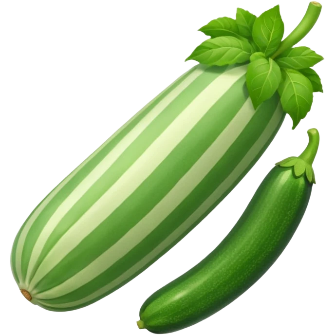 A peppermint carrying a zucchini emoji
