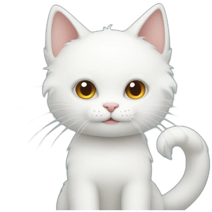 white cat have nine tails emoji