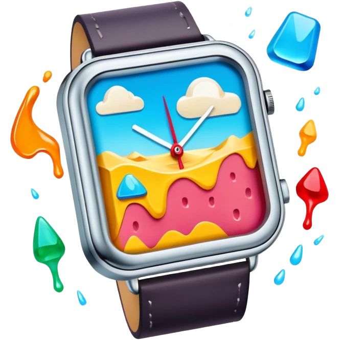 surreal dali style melting spam  watch landscape emoji