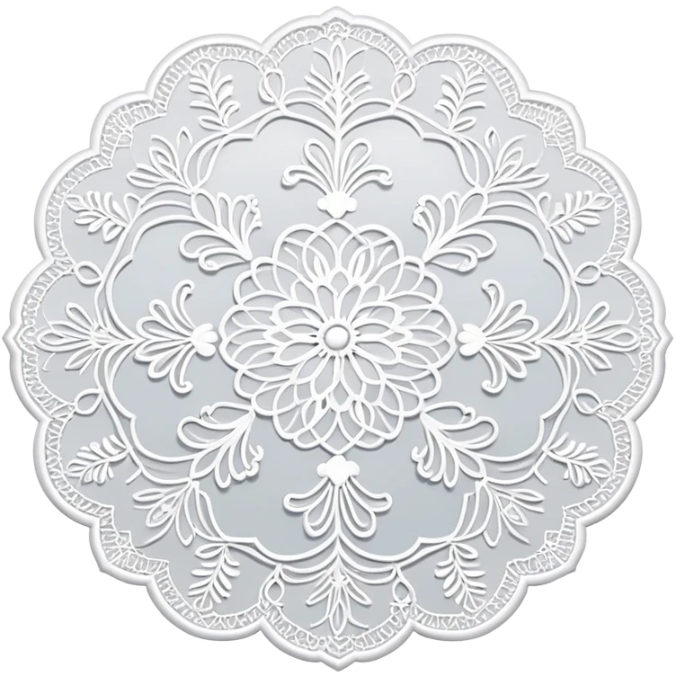Romantic lace doily emoji