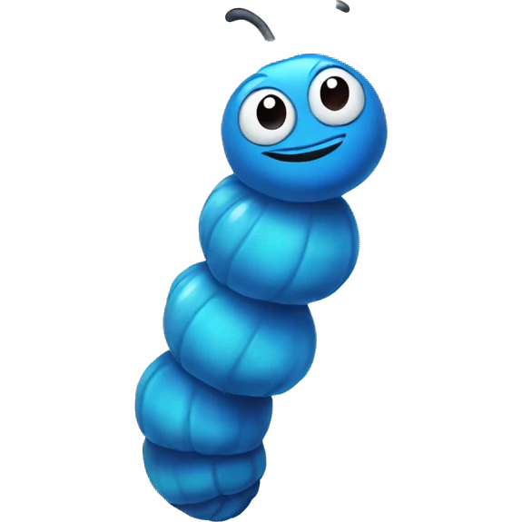 blue catepillar emoji