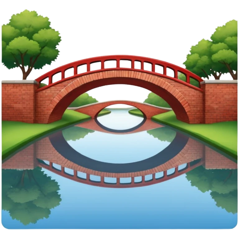 red brick bridge over canal emoji