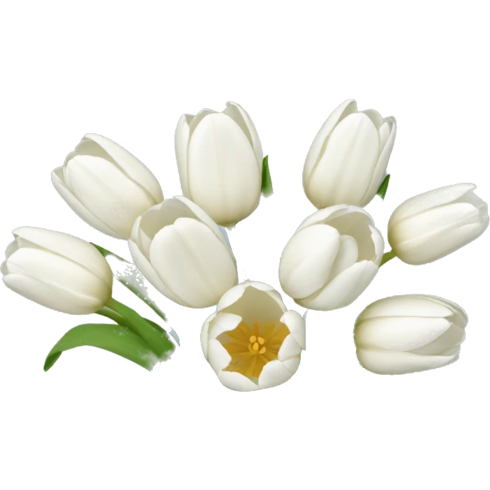 white tulip bouquet  emoji