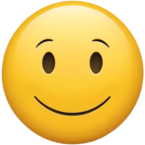 minimalist smiley face, extremely simple design emoji