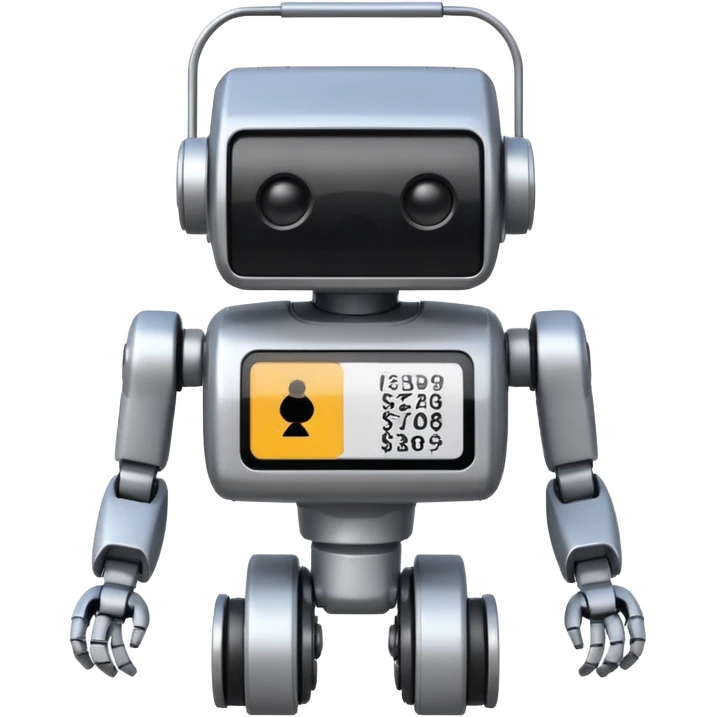 pricelabel on robot  emoji