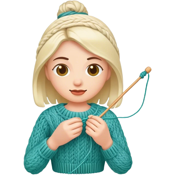 knitting love emoji