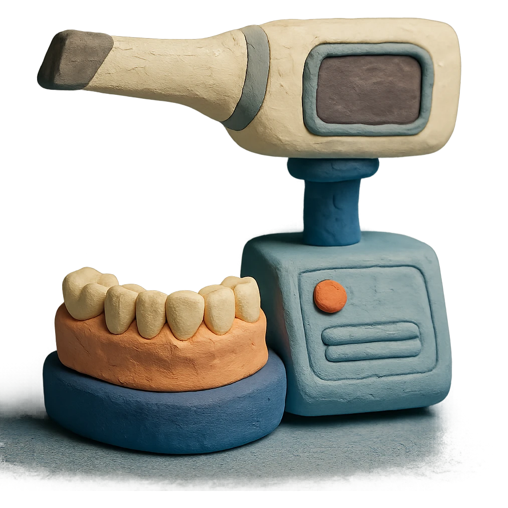 a 3D dental scanner, detailed, realistic, professional, high resolution emoji